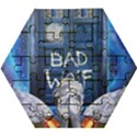 Doctor Who Adventure Bad Wolf Tardis Wooden Puzzle Hexagon View1