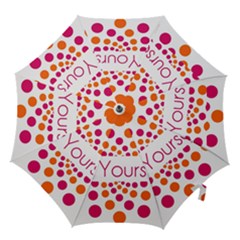 Be Yourself Pink Orange Dots Circular Hook Handle Umbrellas (large) by Ket1n9