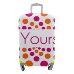 Be Yourself Pink Orange Dots Circular Luggage Cover (small) by Ket1n9