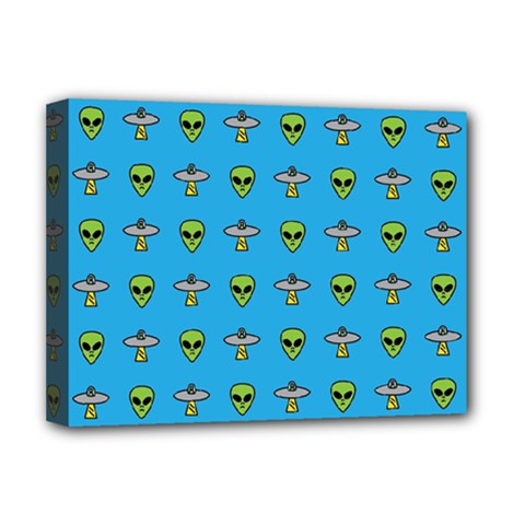 Alien Pattern Deluxe Canvas 16  X 12  (stretched)  by Ket1n9