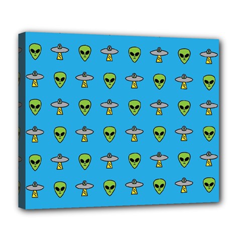Alien Pattern Deluxe Canvas 24  X 20  (stretched) by Ket1n9