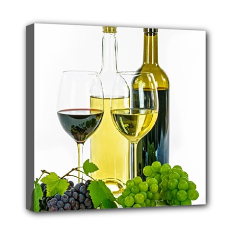 White Wine Red Wine The Bottle Mini Canvas 8  X 8  (stretched) by Ket1n9