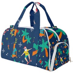Colorful Funny Christmas Pattern Burner Gym Duffel Bag by Ket1n9