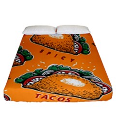 Seamless Pattern With Taco Fitted Sheet (california King Size) by Ket1n9