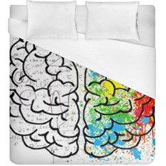 Brain Mind Psychology Idea Drawing Duvet Cover (king Size) by Ndabl3x