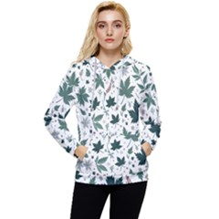Leaves Nature Bloom Women s Lightweight Drawstring Hoodie by Bedest