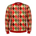Red Checkered Diamond Tarton Patter Soft Comfy Mens Sweatshirt View1