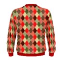 Red Checkered Diamond Tarton Patter Soft Comfy Mens Sweatshirt View2