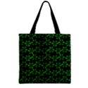 Green Simple St Paddy Day Pattern Zipper Grocery Tote Bag   View1