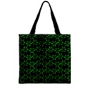 Green Simple St Paddy Day Pattern Zipper Grocery Tote Bag   View2