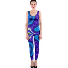 Purple Swirl Dreamy Print One Piece Catsuit   by CoolDesigns