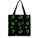 Vintage Green St Patricks Day Zipper Grocery Tote Bag View2