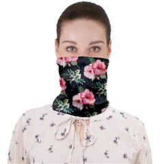 Hawaii Floral Black & Pink Face Covering Bandanas by CoolDesigns