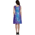 Jellyfish Purple Ocean Bubbles Stretch V-Neck Skater Dress with Pockets View4