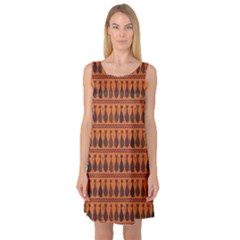 Brown Pattern Of Tribal Elegance African Cats Satin Nightdress by CoolDesigns