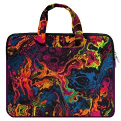 Red Hell Fire Watercolor Galaxy Printed Carrying Handbag Laptop Macbook Pro 16  Double Pocket Laptop Bag  by CoolDesigns