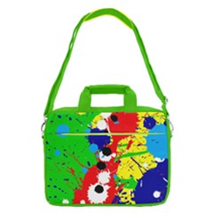Colorful Splattered Paint Strokes Stylish 13  Shoulder Laptop Bag  by CoolDesigns