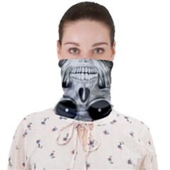 Horror Skulls Print Halloween Black Face Mask Cover Bandana (adult) by CoolDesigns
