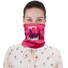 Kawaii Roar Mouth Print Crimson Face Covering Bandana (adult) by CoolDesigns