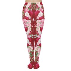 Vintage Roses Red Floral Stretchy Tights by CoolDesigns