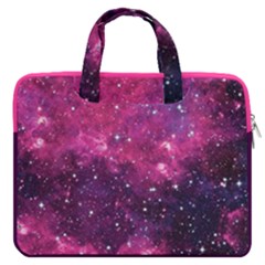 Deep Pink Space Purple Fun Night Stars Carrying Handbag Laptop 16  Double Pocket Laptop Bag  by CoolDesigns
