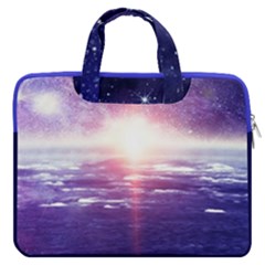 Galaxy Sunrise Light Purple Carrying Handbag Laptop 16  Double Pocket Laptop Bag  by CoolDesigns