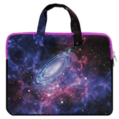 Dark Purple Space Carrying Handbag Laptop 16  Double Pocket Laptop Bag  by CoolDesigns