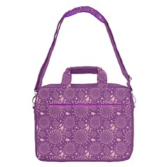 Dots Purple Floral Pattern Leaves 13  Shoulder Laptop Bag  by CoolDesigns