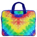 Unicorn Rainbow Colorful Tie Dye Double Pocket 16  Laptop Bag   View2