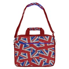 Sparkle Pattern Union Flag Uk Red & Blue 13  Shoulder Laptop Bag  by CoolDesigns