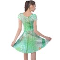 Dragonfly Wings Light Green Cap Sleeve Dress View2