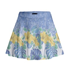 Light Blue Hawaii Mini Flare Skirt by CoolDesigns