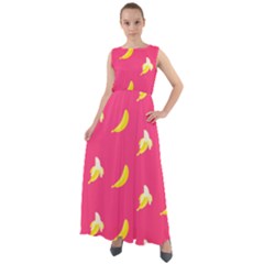 Pinky Banana Chiffon Mesh Maxi Dress by CoolDesigns