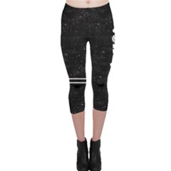 Black Volleyball Capri Leggings  by CoolDesigns