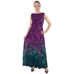 Purple & Teal Chiffon Mesh Maxi Dress by CoolDesigns