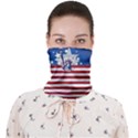 American Flag Patriotic Blue & White Stripes Seamless Face Mask Bandanas for Dust Outdoor (Adult) View1