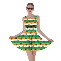 Shamrock Orange Green Irish Print Skater Dress by CoolDesigns