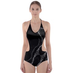 Black Amoeba Cut-out One Piece Swimsuit by CoolDesigns