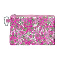 Pink Cannabis Marijuana Canvas Cosmetic Bag by CoolDesigns
