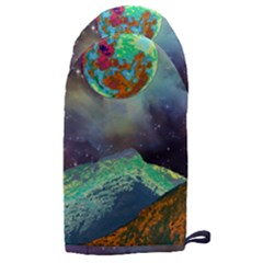 Psychedelic Universe Color Moon Planet Space Microwave Oven Glove by Cendanart