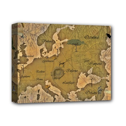Map Geography Travel Global Deluxe Canvas 14  X 11  (stretched) by Proyonanggan
