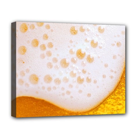 Beer Foam Texture Macro Liquid Bubble Deluxe Canvas 20  X 16  (stretched) by Cemarart