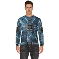 Circuit Board Motherboard Men s Fleece Sweatshirt by Cemarart
