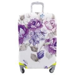 Flower-floral-design-paper-pattern-purple-watercolor-flowers-vector-material-90d2d381fc90ea7e9bf8355 Luggage Cover (medium) by saad11