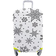 Snowflake-icon-vector-christmas-seamless-background-531ed32d02319f9f1bce1dc6587194eb Luggage Cover (large) by saad11
