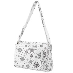 Snowflake-icon-vector-christmas-seamless-background-531ed32d02319f9f1bce1dc6587194eb Front Pocket Crossbody Bag by saad11