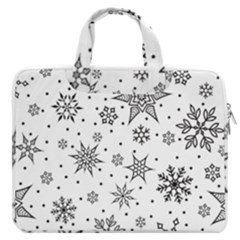 Snowflake-icon-vector-christmas-seamless-background-531ed32d02319f9f1bce1dc6587194eb Macbook Pro 16  Double Pocket Laptop Bag  by saad11