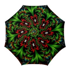 Kaleidoscopic Tropic Golf Umbrellas by Grandong