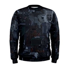 Abstract Tech Computer Motherboard Technology Men s Sweatshirt by Cemarart