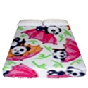 Panda Umbrella Pattern Fitted Sheet (Queen Size) View1